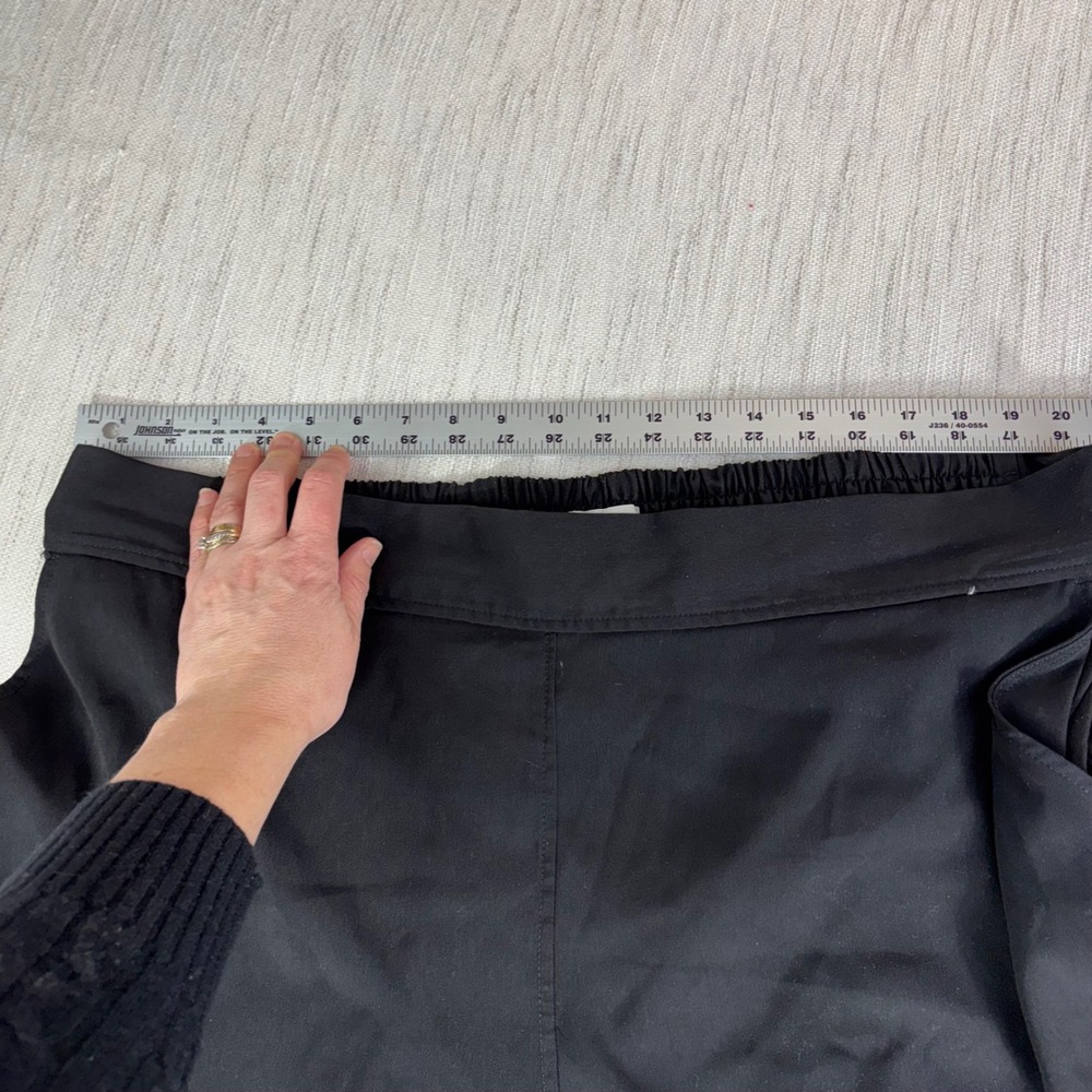 Max Studio Womens 3X Black Pull On Cropped Tapered Pants Elastic Back Plus Size - Picture 6 of 7
